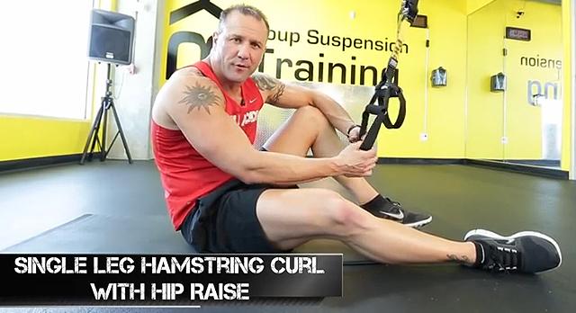 TRX Single Leg Hamstring Curls