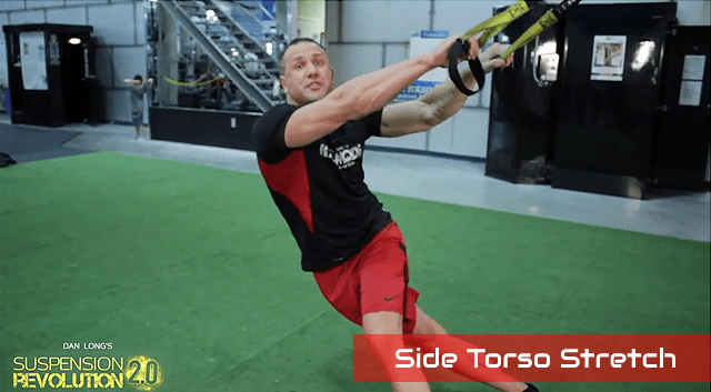 TRX side torso stretch