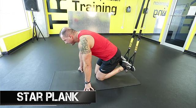 TRX ab exercises star plank