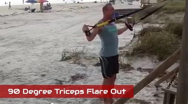 TRX arm exercises 90 Degree Triceps Flare Out