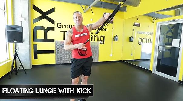 trx leg exercises floating lunge with kick