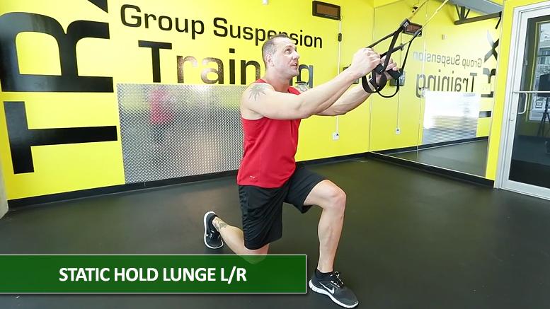 Static hold lunge - TRX leg exercises