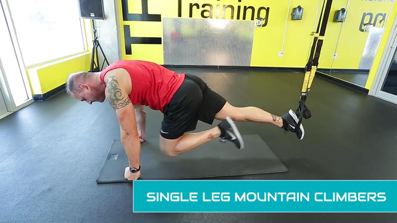 TRX leg workouts - single leg mountain climbers