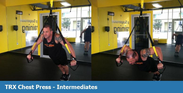 TRX chest press for intermediates