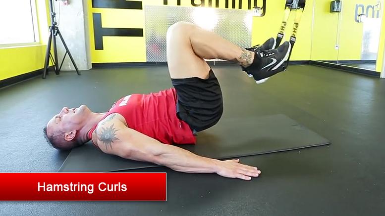 TRX lower body exercises - Hamstring Curls