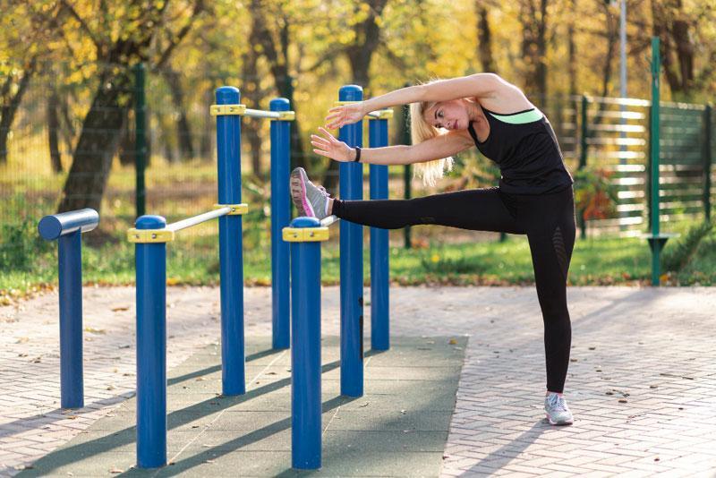 athletic woman exercising