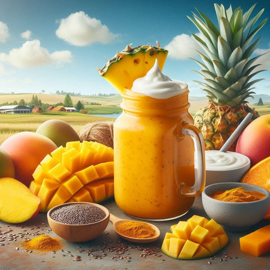 Breakfast Smoothies - tropical mango pineapple