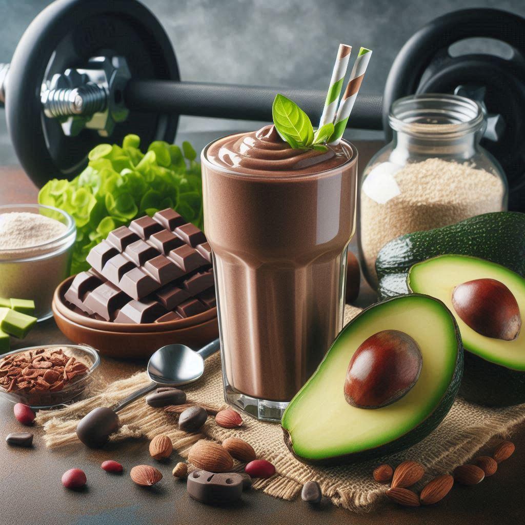 high protein smoothies - chocolate avocado